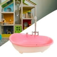 thumbnail image 5 of 1: 6 Scale Dollhouse Bathtub Dollhouse Decoration Kids Pretend Toys Miniature Dollhouse Electric Tub Model Toy for 12inch Doll Figures Gifts Light Pink, 5 of 8