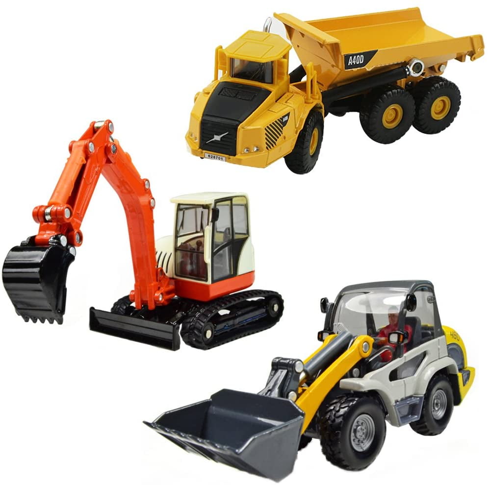 6x Kids Children Toy Construction Car Dump Excavator Bulldozer Truck Digger Gift 