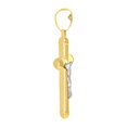 thumbnail image 3 of 14k Two-tone Gold Mens Crucifix Cross Religious Charm Pendant Pendant Necklace for Men, 3 of 4