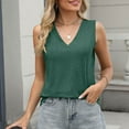 thumbnail image 4 of HADST Women's V-Neck Tank Tops Sleeveless Casual T-Shirts, Summer Solid Color Loose Fit Shirts Available in S-XXL, 4 of 7