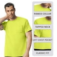 thumbnail image 3 of Gildan Unisex DryBlend Short Sleeve Pocket T-Shirt Crewneck Tees (White , XL), 3 of 6