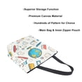 thumbnail image 3 of FORMRS Womens Canvas Tote Bag with Zipper Inner Pocket Shoulder Handbag, Colorful School, 3 of 7
