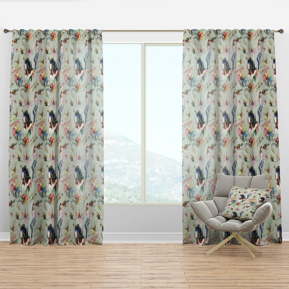 Designart 'Sweet Woman Summer Vibes' Casual Curtain Panel