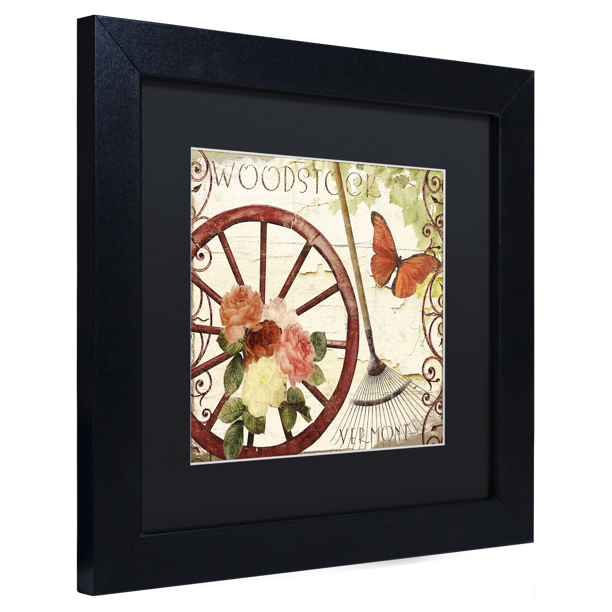 Trademark Fine Art "Vermont Summer I" Canvas Art by Color Bakery Black Matte, Black Frame
