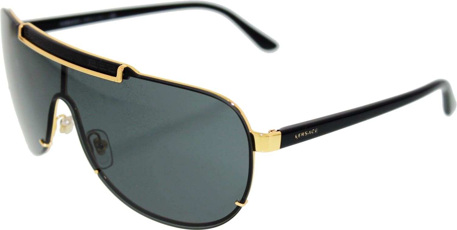 tramo Prima capacidad Versace Men's VE2140-100287-40 Gold Aviator Sunglasses - Walmart.com