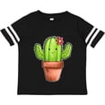 thumbnail image 3 of Inktastic Cute Cactus with Flower Hairpiece Boys or Girls Toddler T-Shirt, 3 of 5