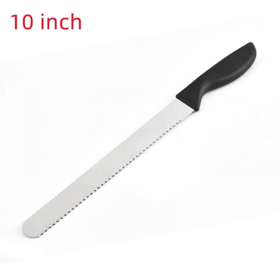10/12 Inch Best Serrated Edge Bread Knife Cake Cutter Long Baguette Knife Stainless Steel Bread Slicer Reusable Easy To Clean
