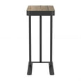 thumbnail image 2 of Furniture of America Nince Table d'Appoint Industrielle en Métal Réglable, Noir Sable, 2 of 8