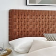 thumbnail image 7 of Sparta Weave Vegan Leather Full Headboard in Walnut Brown, 7 of 7