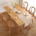 thumbnail image 4 of Camino de mesa, camino de mesa vintage beige para mesa de comedor, decoración de cocina (24 x 140 cm, 1 unidad), 4 of 5