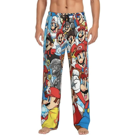 Cartoon Miner Pants Lightweight Sweatpants Funny Pajama Bottoms Soft Lounge Pants for Men Women Small