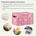 thumbnail image 6 of GZHJMY Collapsible Storage Basket with Handles, Pink Dog Paw Canvas Fabric Storage Bins Toys Clothes for Bedroom, Nursery, Shelves, Closets (1PACK) Collapsible Organizer, 6 of 7