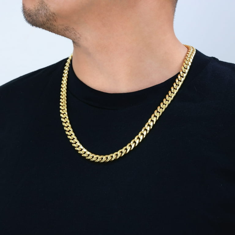 Nuragold 14k Yellow Gold 9mm Thick Miami Cuban Link Chain Necklace Mens Jewelry 18 30