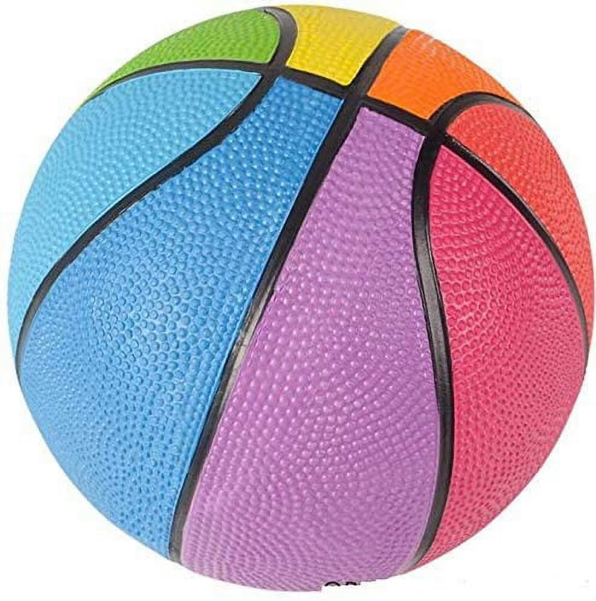 Mini Basketball (5 Pack) Assorted Rainbow Colors Basketballs 7" Indoor Outdoor Game Balls