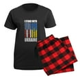 thumbnail image 5 of CafePress - Ukrainian Lover I Stand With Ukraine Pajamas - Women's Short Sleeve Print T-Shirt and Pants Dark Cotton Pajama Set, 5 of 7