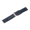 thumbnail image 2 of Uxcell Black Blue Nylon Striped Watchband 24mm Width Soft Nylon Strap with Silver Buckle, Canvas Watch Band, 2 of 6