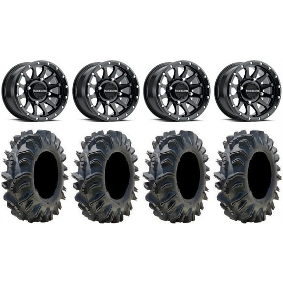 Raceline Trophy 14" Black Wheels 29.5" Terminator Tires Polaris RZR XP 1000 / PRO XP / Ranger XP 900/1000