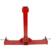 3 Point Trailer Hitch Adapter with 2" Hitch Receiver 3 Point Attachment Standard Category 1 Drawbar Tractor Trailer Red Towing Hitch