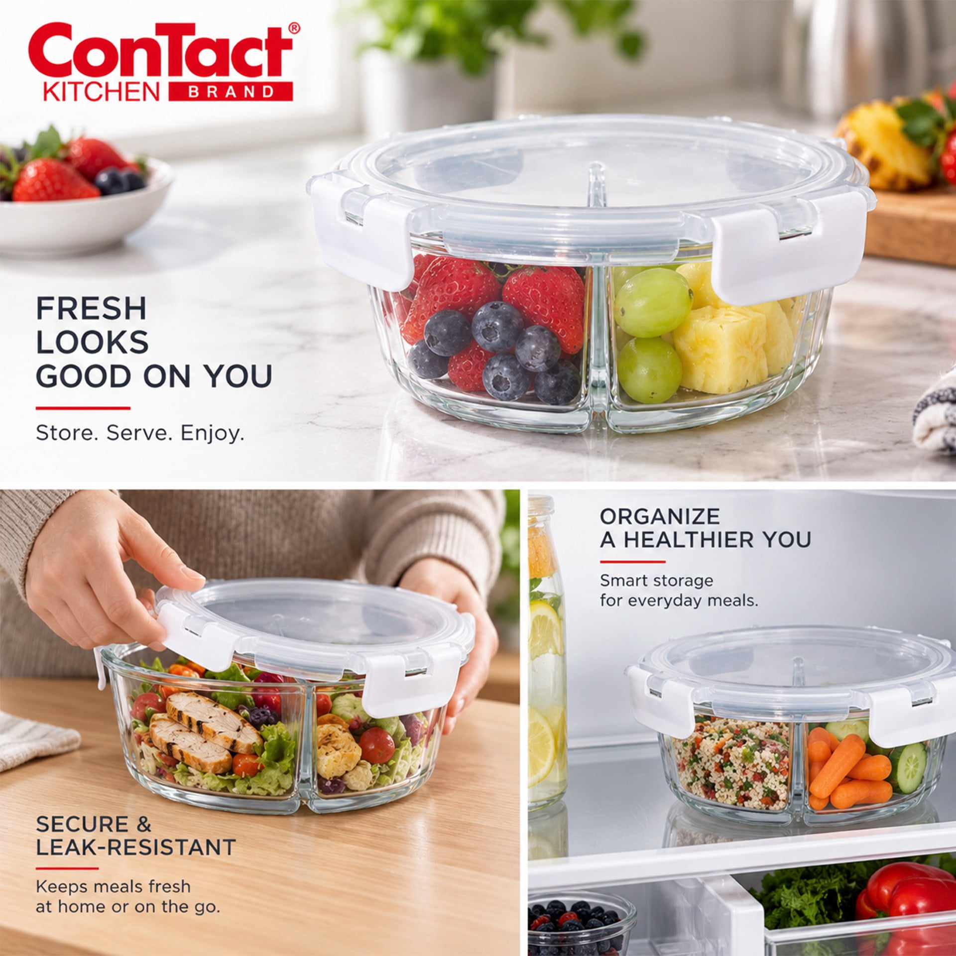 Con-Tact Divided Round Glass -4.0c