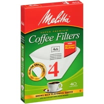 Melitta #4 White Cone Coffee Filters, 40 Ct