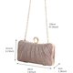 thumbnail image 3 of Bolso de mano con volantes brillantes y rhinestones para mujer con cadena desmontable, accesorio elegante para fiestas nocturnas y bodas, 3 of 3
