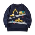 thumbnail image 1 of WUANDIXFA Chandail pour Garçons Chandail pour Tout-Petits Chandail à Imprimé pour Enfants Chandails à Capuchon à Enfiler pour Garçons Chandail à Enfiler Décontracté à Col Rond pour Enfants Imprimé Bleu, 4 Ans, 1 of 5