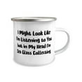 thumbnail image 2 of Fun Sea Glass Collecting Gifts, I Might Look Like I'm Listening to You but in My Head I'm Sea, Sarcasm 12oz Camper Mug For Friends From, 2 of 2