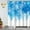 Blue & White, variant on Blue Snowflake Shower Curtain 72Wx72L Inch White Snowflakes Pattern Christmas Neon Light Blue Winter Snowy Shower Curtain Waterproof Fabric for Bathroom Decorative