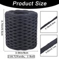 200M Raffia Paper Ribbon for Craft Packaging Accessories Black 2~5mm ...