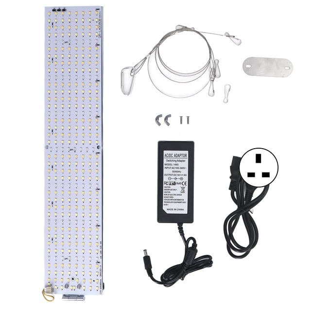 Lámpara de cultivo de plantas 180° plegable espectro completo 624 cuentas fuerte luz de invernadero 100-240V enchufe del Reino Unido