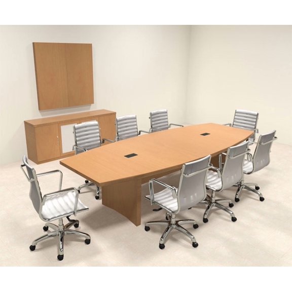 Modern Contemporary Boat Shaped 10' Feet Conference Table, #RO-ABD-C7