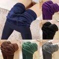 thumbnail image 4 of Mallas de terciopelo tejidas para mujer, Leggings informales de alta elasticidad, gruesos, pantalones cálidos de lana para mujer, pantalones ajustados, 4 of 5
