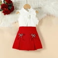 thumbnail image 7 of Fesfesfes Outfits For Kids Kids Girls Summer Outfits Toddler Girls Short Sleeve Shirts Tops Pleated Skirt Set 2Pcs Clothing For Girls 2-8 Years, 7 of 7
