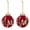 Red, variant on Burgundy Velvet Bow Christmas Tree Ornaments, Gold Glitter Xmas Decorations for Mantel Wreath Party, Shatterproof Holiday Hanging Decor, Red & Gold 2 Pcs