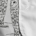 thumbnail image 4 of Owl Lover Microwave Oven Cover, Repeating Pattern of Monochrome Sketch of Bird on Branch Print, Water Resistant Organizer with Pockets for Kitchen, 36" x 12", Charcoal Grey and White, by Ambesonne, 4 of 4