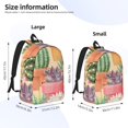 thumbnail image 4 of Balery Succulent And Cactus Vintage Canvas Backpack for Men and Women - Large Capacity, Durable Travel Laptop Bag for School, Work, Hiking, and Outdoor Activities, 4 of 7