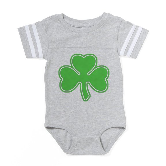 CafePress - Shamrock - Cute Infant Baby Football Bodysuit
