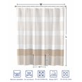 thumbnail image 4 of Split Shower Curtain for Transfer Bench, Brown Stripe Fabric Shower Curtains for Bathroom, Modern Rustic Horizontal Brown Striped Tub Sliding Transfer Bench Waterproof Bath Curtains 72"x96", 4 of 9