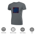 thumbnail image 3 of Coolnut Womens T Shirts Fashion Tops, Red And Blue Spider Web Cartoon Background Women's Basic Short Sleeve Tees, Grey Lightweight Casual Summer Clothes, M, 3 of 6