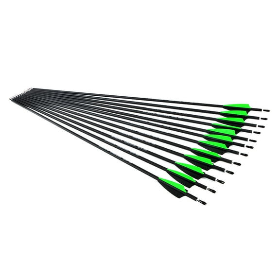 SHARROW Archery 30" Carbon Arrows Spine 500 ID 6.2 mm, 12 Pack