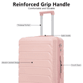 thumbnail image 6 of Tcbosik 3 Piece Hardshell Luggage Set with Spinner Wheels, Lightweight Travel Suitcase, 20/24/28 inch, Pink, 6 of 9