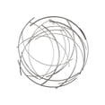 thumbnail image 4 of Denine Small Abstract Round Wall Art - Silver, 4 of 6