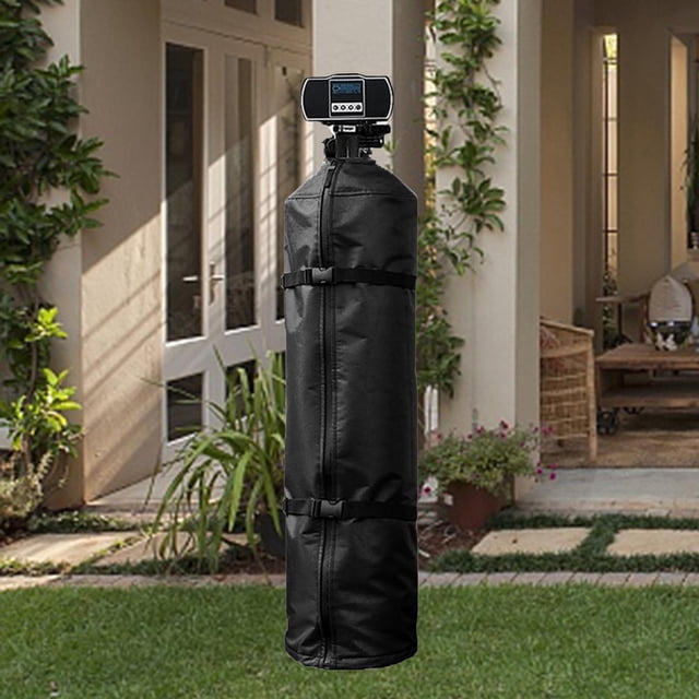 Funda para de agua, funda protectora para tanque de agua blanda, aislante, impermeable, con cremallera para exterior 12 x 52 pulgadas