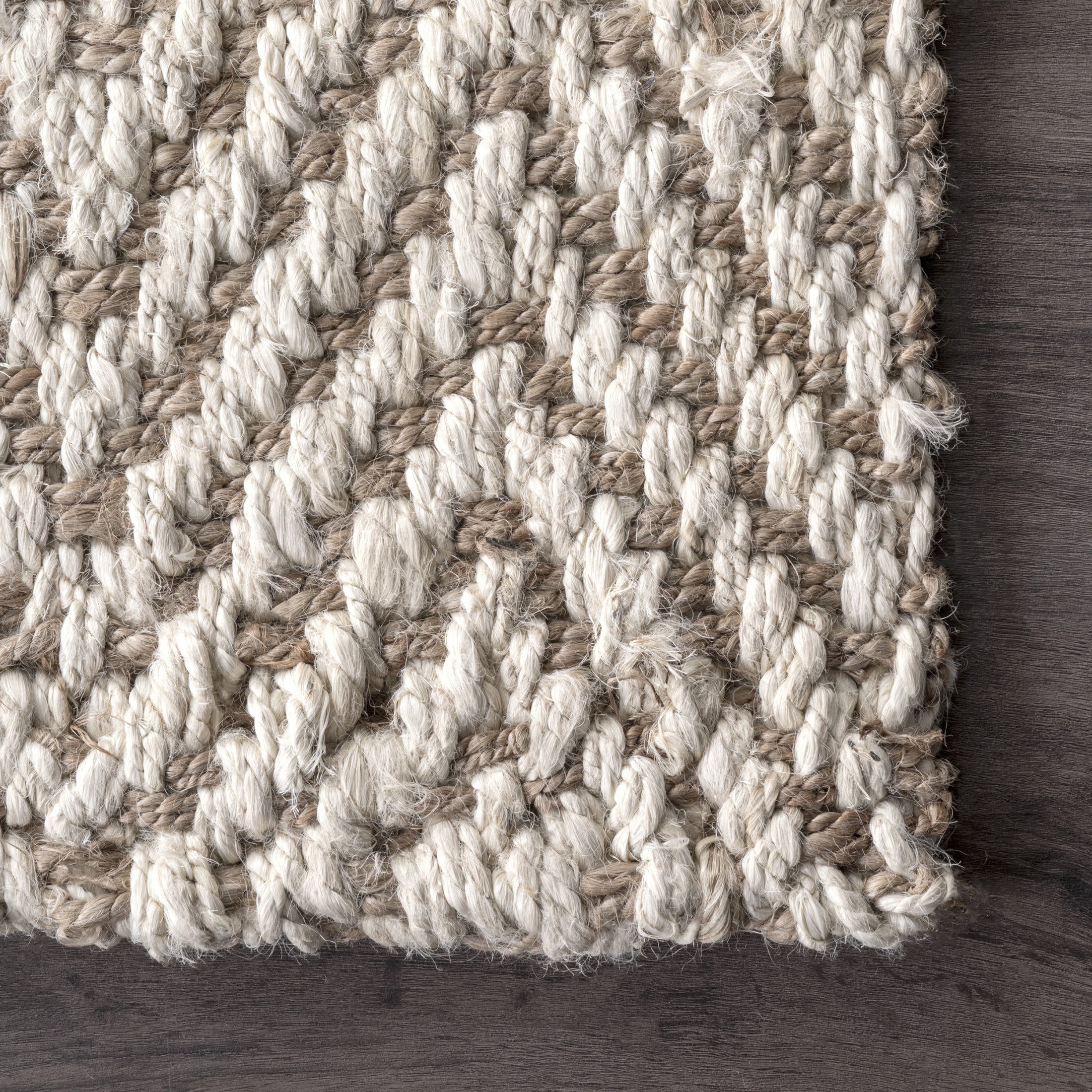 nuLOOM Vania Chevron Jute Area Rug, 8' 6" x 11' 6", Vania Off-white