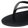 thumbnail image 4 of Flip Flip para mujeres con sandalias planas de imitación se deslizan sobre toboganes planos con suela de goma para la playa de verano, 4 of 6