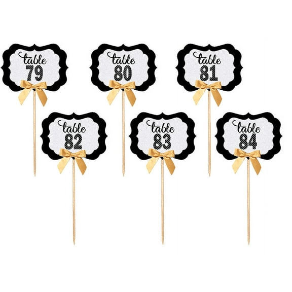 Table Numbers 79-84 Table Decoration Party Centerpiece Picks