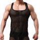 thumbnail image 2 of Penkiiy Top de malla para hombres Fishnet Tank Tops Muscle Rave sin mangas Ver a través de las camisas, 2 of 9