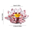 thumbnail image 4 of Crystal Lotus Tealight Candle Holder - Glass Tea Light Candlestick, Clear Crystal Figurine Ornament for Home, Office, Christmas, Halloween Decoration, 4 of 7
