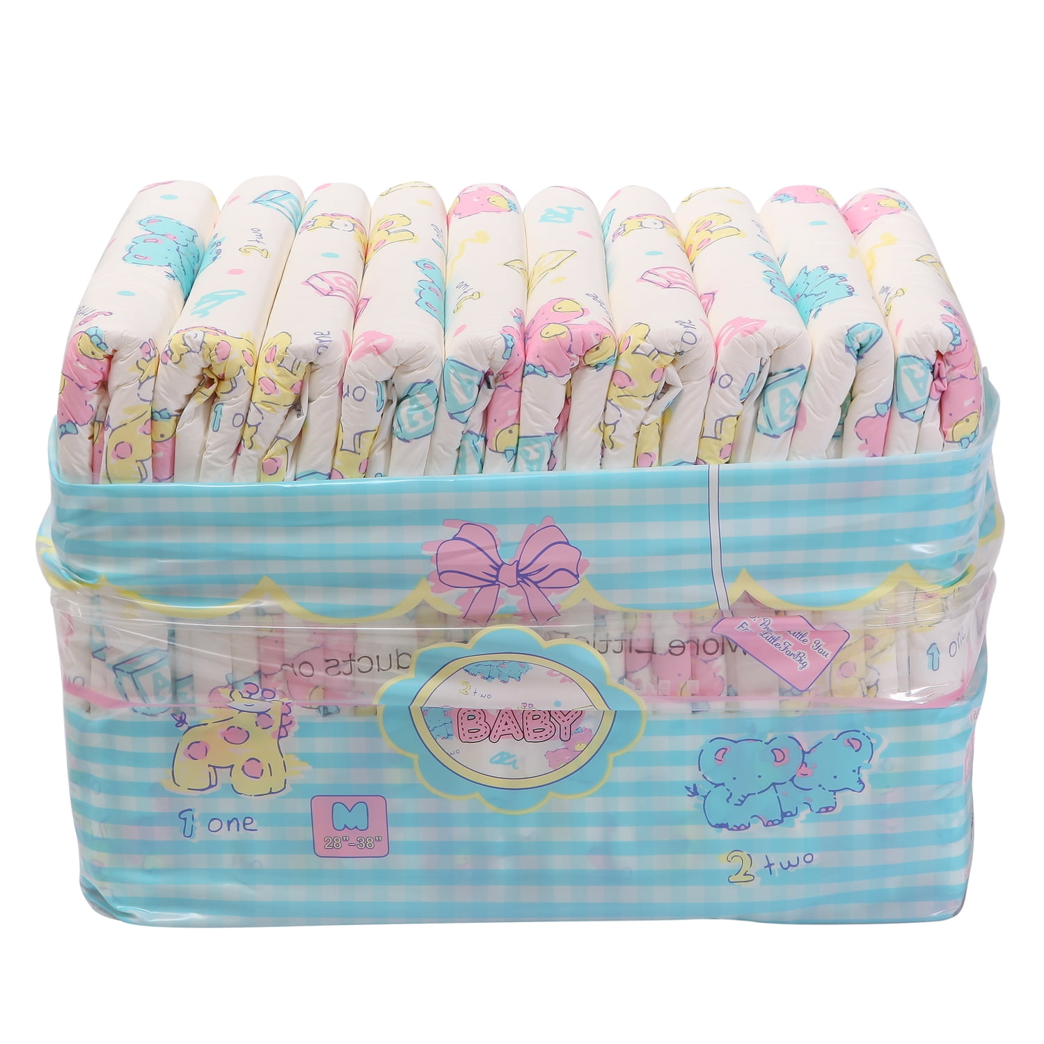 Littleforbig Vintage Baby Adult Diaper 10 Pieces (Medium 28"-38")
