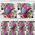 thumbnail image 2 of Soimoi White Cotton Cambric Fabric Tropical Leaves & Wild Animal Print Sewing Fabric BTY 42 Inch Wide, 2 of 7
